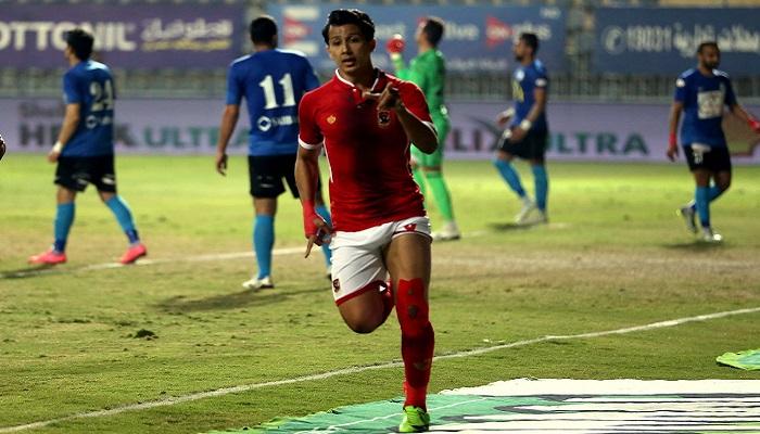 عمرو جمال يحتفل بهدفه