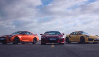 هوندا NSX ضد نيسان GTR ضد بورش 911 تيربو S - موقع درايف ترايب
