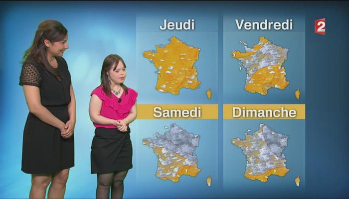 Vidéo : une fille trisomique présente les prévisions météorologiques