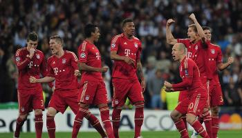 فرحة بايرن بالتأهل أمام الريال في 2012