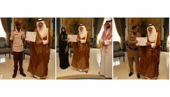 أمير مكة يكرم الشرطي المعتدى عليه بجدة ومصورة الفيديو