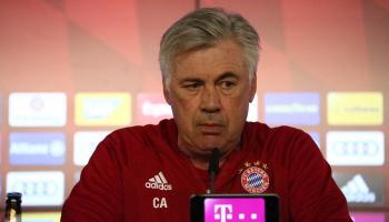 صورة لأنشيلوتي من المؤتمر الصحفي