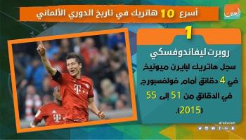 ليفاندوفسكي سجل أسرع هاتريك في تاريج البوندسليجا