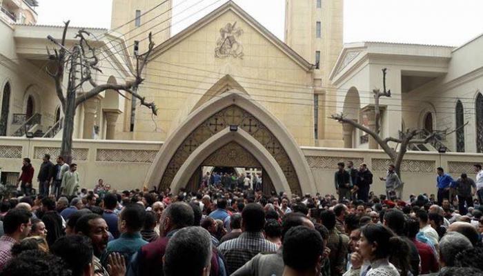 كنيسة مارجرجس بعد التفجير الإرهابي