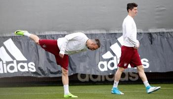 ليفاندوفسكي في مران بايرن الثلاثاء