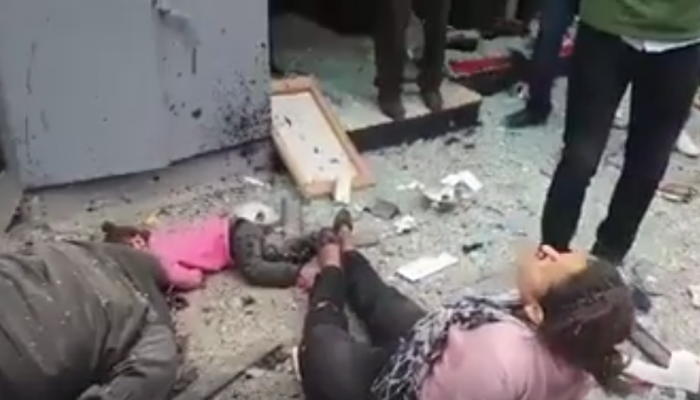 مشهد من انفجار الكنيسة المرقسية