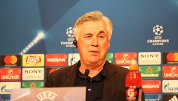 أنشيلوتي خلال المؤتمر الصحفي