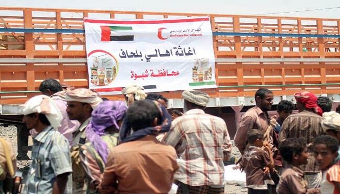 قافلة مساعدات من الهلال الأحمر الإماراتي لشبوة