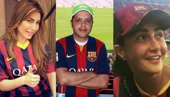 فنانون يحتفلون بفوز نادي برشلونة 