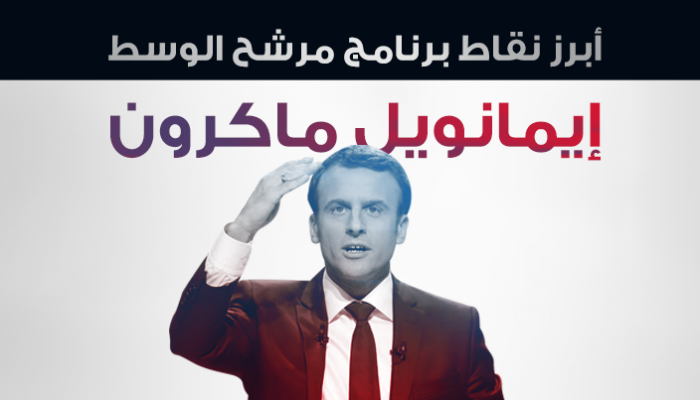أبرز نقاط برنامج مرشح الوسط إيمانويل ماكرون