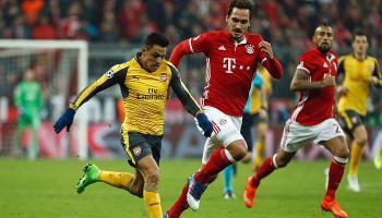 سانشيز خلال مواجهة بايرن بدوري الأبطال