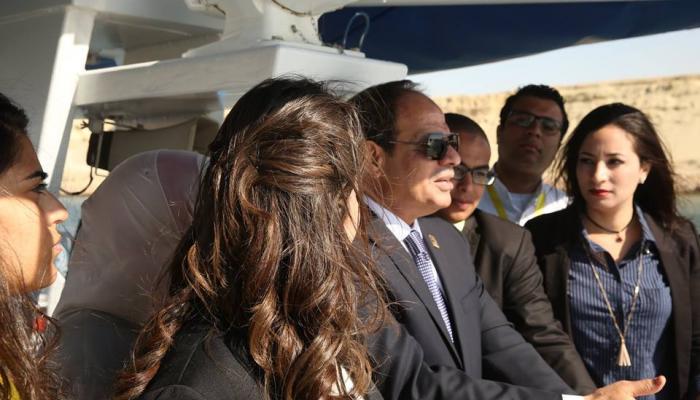 السيسي خلال توجهه لمؤتمر الشباب بالإسماعيلية