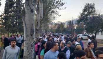 صورة من العاصمة التشيلية وقت الزلزال