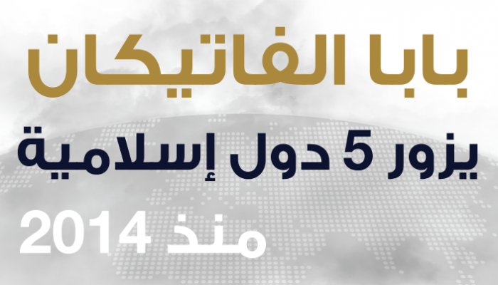 إنفوجراف رحلات بابا الفاتيكان للدول الإسلامية