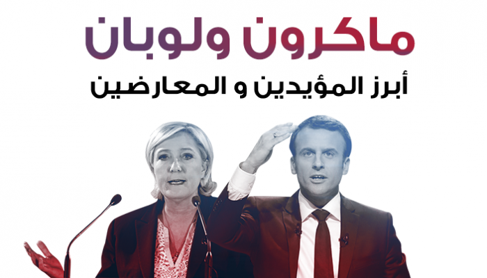 "ماكرون ولوبان" أبرز المؤيدين والمعارضين