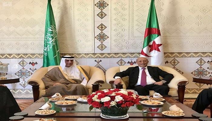 وزير الخارجية السعودي برفقة رئيس مجلس الأمة الجزائري
