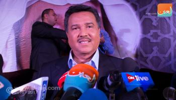 الفنان محمد عبده خلال المؤتمر الصحفي