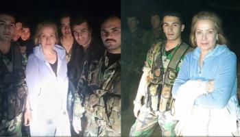 رغدة وسط الجنود في المطار العسكري