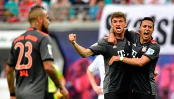 فرحة بايرن بالفوز على لايبزيج