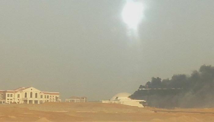 صورة لحريق بالعاصمة الإدراية