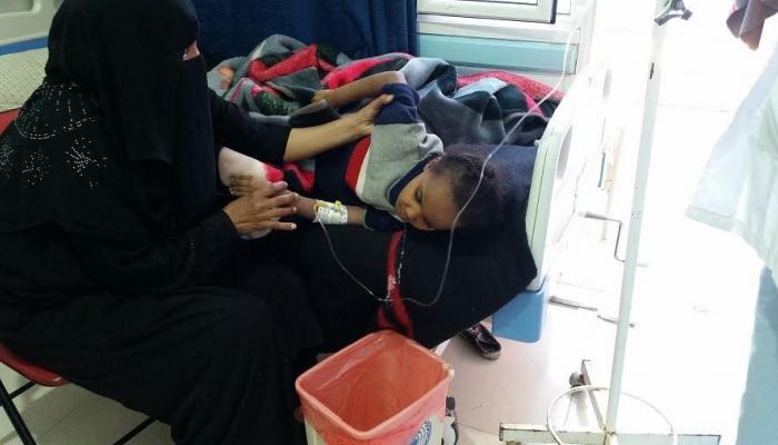 طفلة مصابة في مستشفى السبعين بصنعاء