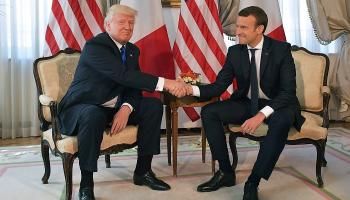 ترامب وماكرون - AFP
