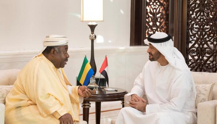 الشيخ محمد بن زايد آل نهيان برفقة رئيس الغابون