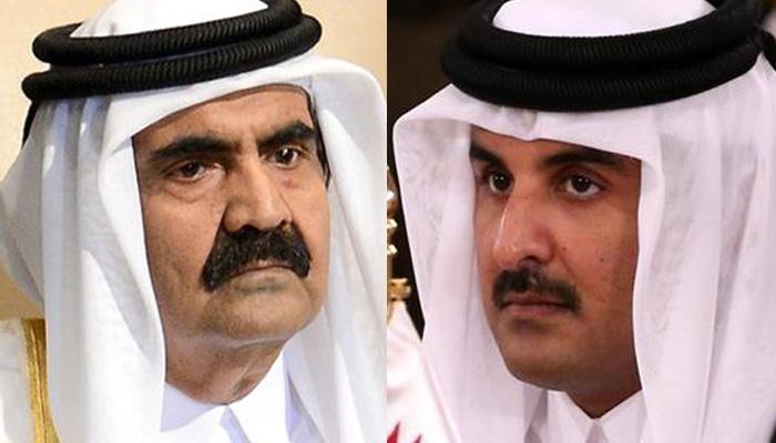أمير قطر ووالده