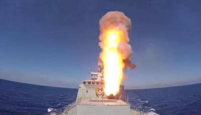 لحظة إطلاق الصاروخ من فيديو وزارة الدفاع