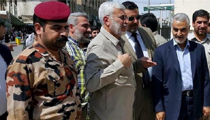 أبو مهدي المهندس والإيراني قاسم سليماني في العراق