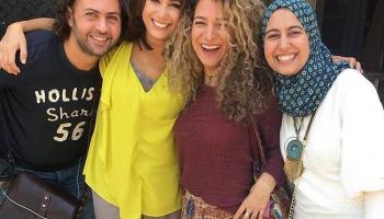 هند صبري مع فريق كتابة "حلاوة الدنيا"