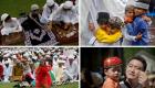 بالصور.. فرحة الأطفال.. رسالة لأعداء الحياة في عيد الفطر