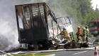 ألمانيا.. 18 قتيلا في احتراق حافلة اصطدمت بشاحنة 