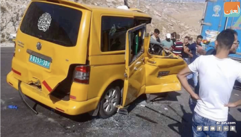 حادث سير في أحد شوارع فلسطين
