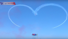 القوات الجوية المصرية ترسم "قلبا" بحضور محمد بن زايد