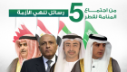 إنفوجراف.. اجتماع المنامة .. 5 رسائل تنهي أزمة قطر 