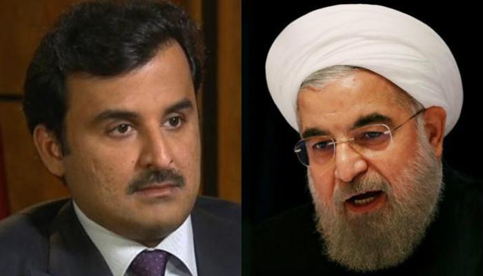 الرئيس الإيراني وأمير قطر