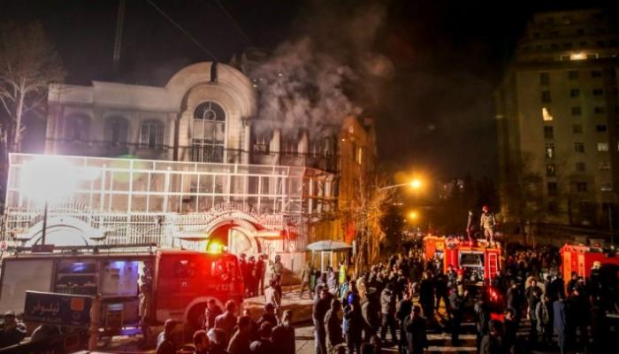 جانب من أحداث السفارة السعودية بطهران - أرشيفية