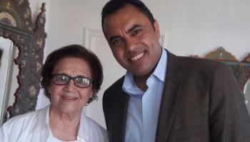 جميلة بوحيرد ,حسن أبوالعلا مدير المهرجان