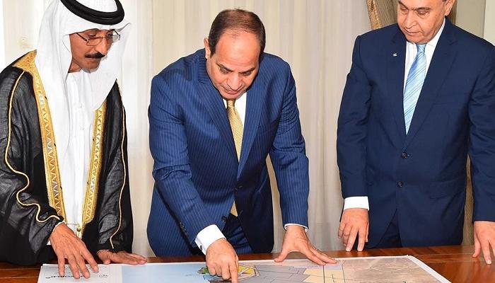 جانب من لقاء السيسي ورئيس موانئ دبي