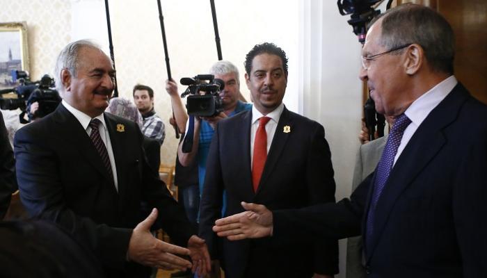 حفتر خلال زيارته لموسكو- أرشيفية