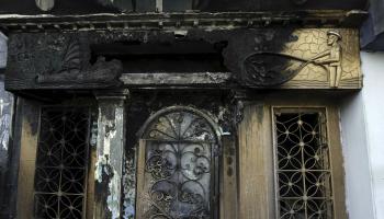 صورة للملهى بمصر بعد الحريق