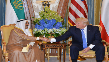 أمير الكويت وترامب في لقاء سابق