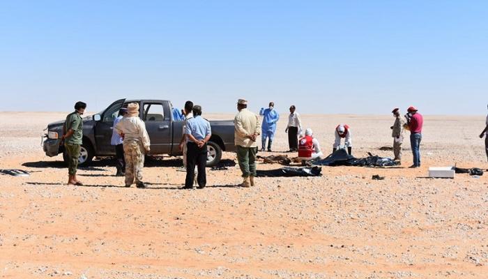 الجيش الليبي عثر على الجثث في الصحراء