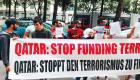 مظاهرات تنتظر تميم في نيويورك للتنديد بدعم قطر للإرهاب