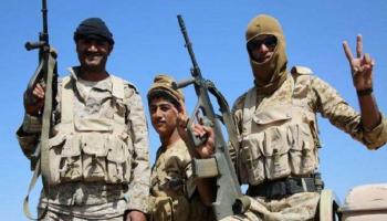 قوات من الجيش اليمني في جبل هيلان