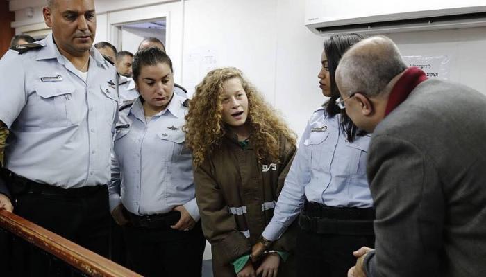 عهد التميمي في المحكمة الإسرائيلية