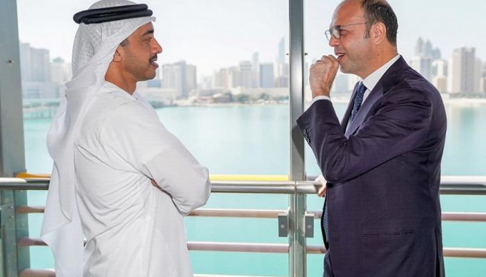 الشيخ عبدالله بن زايد آل نهيان ونظيره الإيطالي