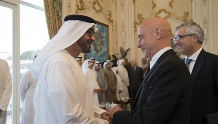 الشيخ محمد بن زايد آل نهيان ووزير الداخلية الإيطالي
