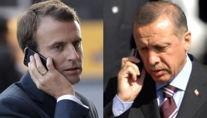 الرئيس الفرنسي ماكرون ونظيره التركي أردوغان